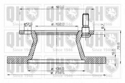QUINTON HAZELL bdc4242 -  Тормозной диск
